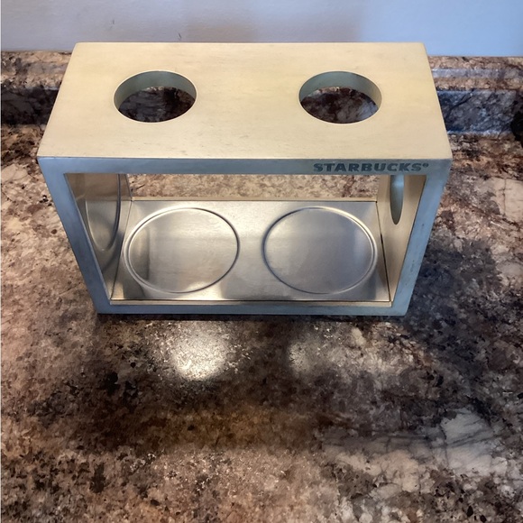 Starbucks Syrup Stand Dispenser Decorate Coffee Bar Gray - Picture 1 of 9
